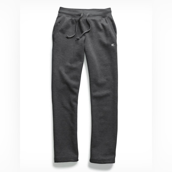 Champion Gray Women’s Sweatpants Powerblend Pants, C Logo Color:granite Heather - Picture 2 of 5